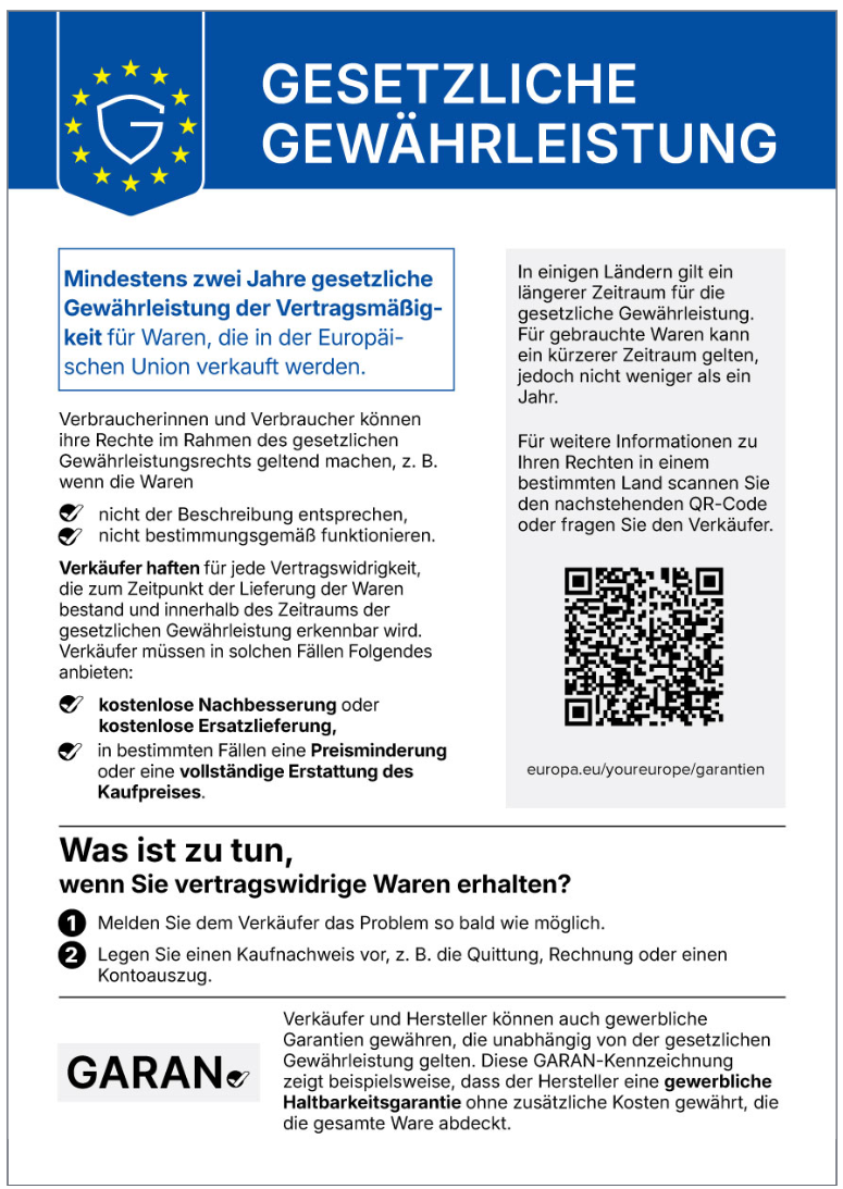 EU-Gewährleistungslabel